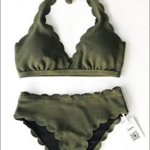 Green high waist bikini (cupshe)